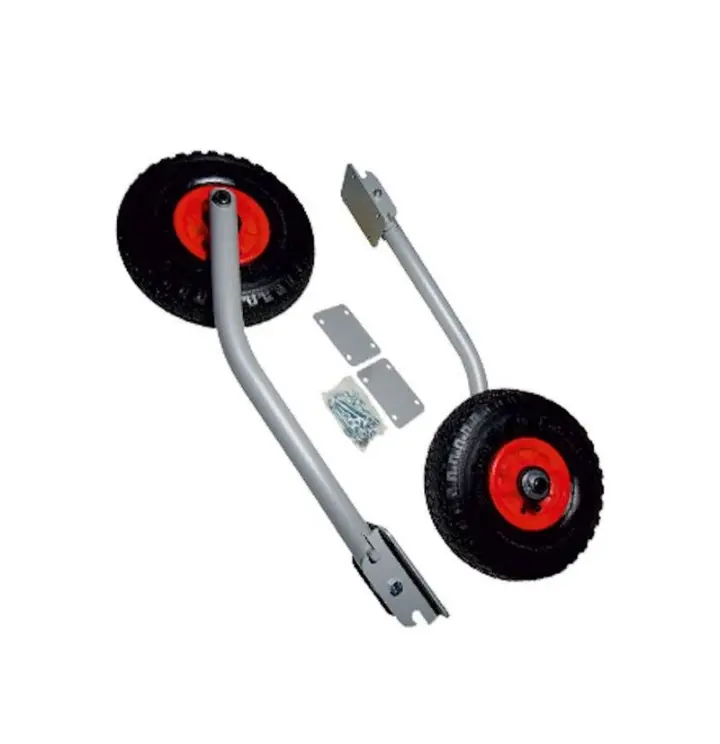 Транцевые колеса перекидные ТПУ 150 кг сталь с полимер. покрас. 500 мм, стандартное дно, колесо диаметром 260мм